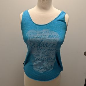 Blue dance tank top